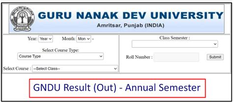 result gndu|gndu student result.